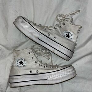 White platform converse